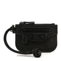 Balenciaga Denim Crystal Coin Purse Black