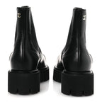 Chanel Calfskin Cap Toe CC Short Boots 41 Black