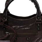 Balenciaga Agneau Classic Hardware Mini City Cigare Fonce