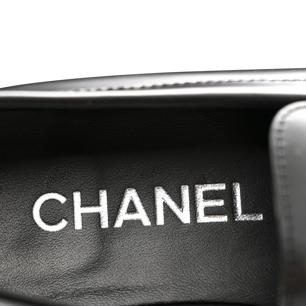 Chanel Calfskin Metal CC Loafers 35 Black
