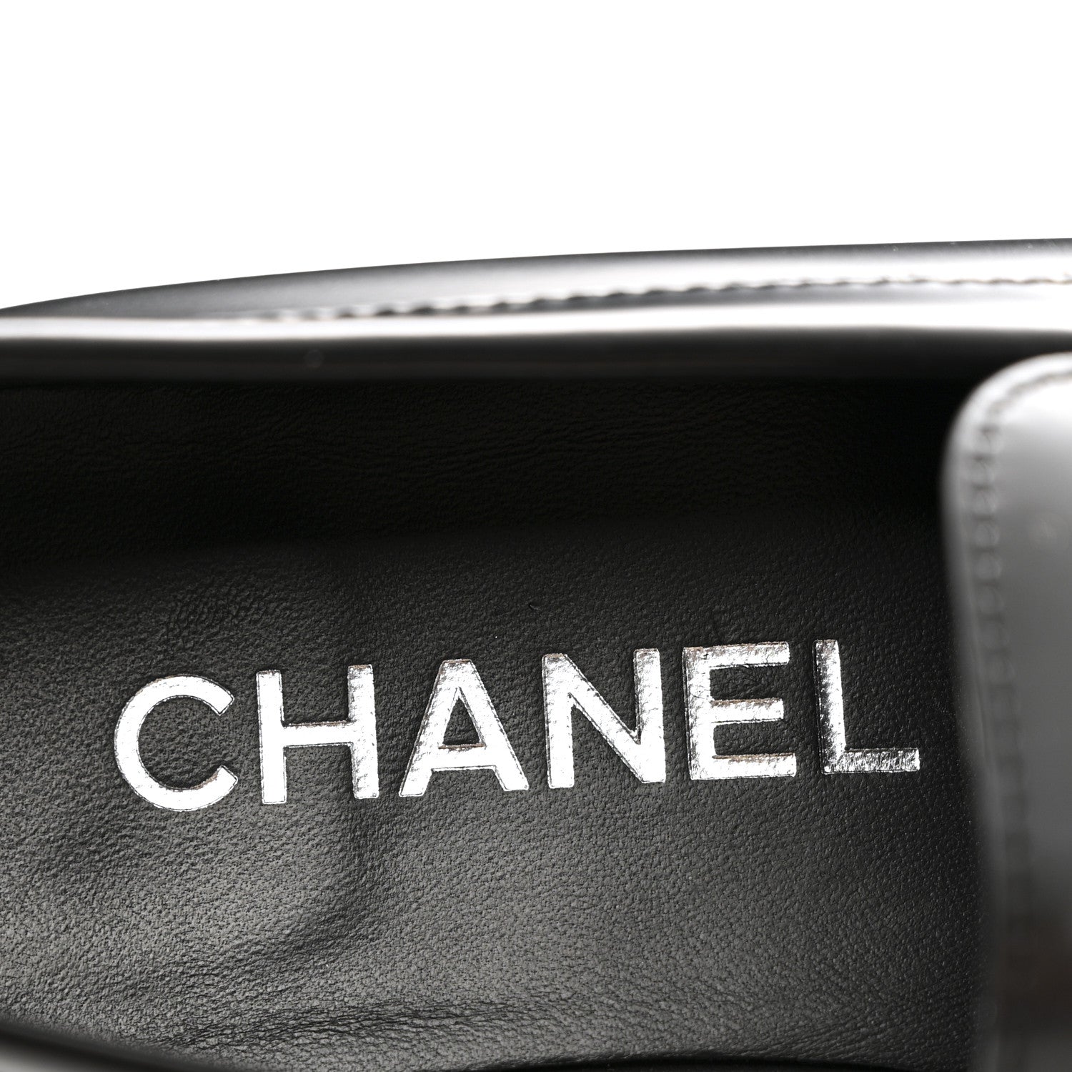 Chanel Calfskin Metal CC Loafers 35 Black