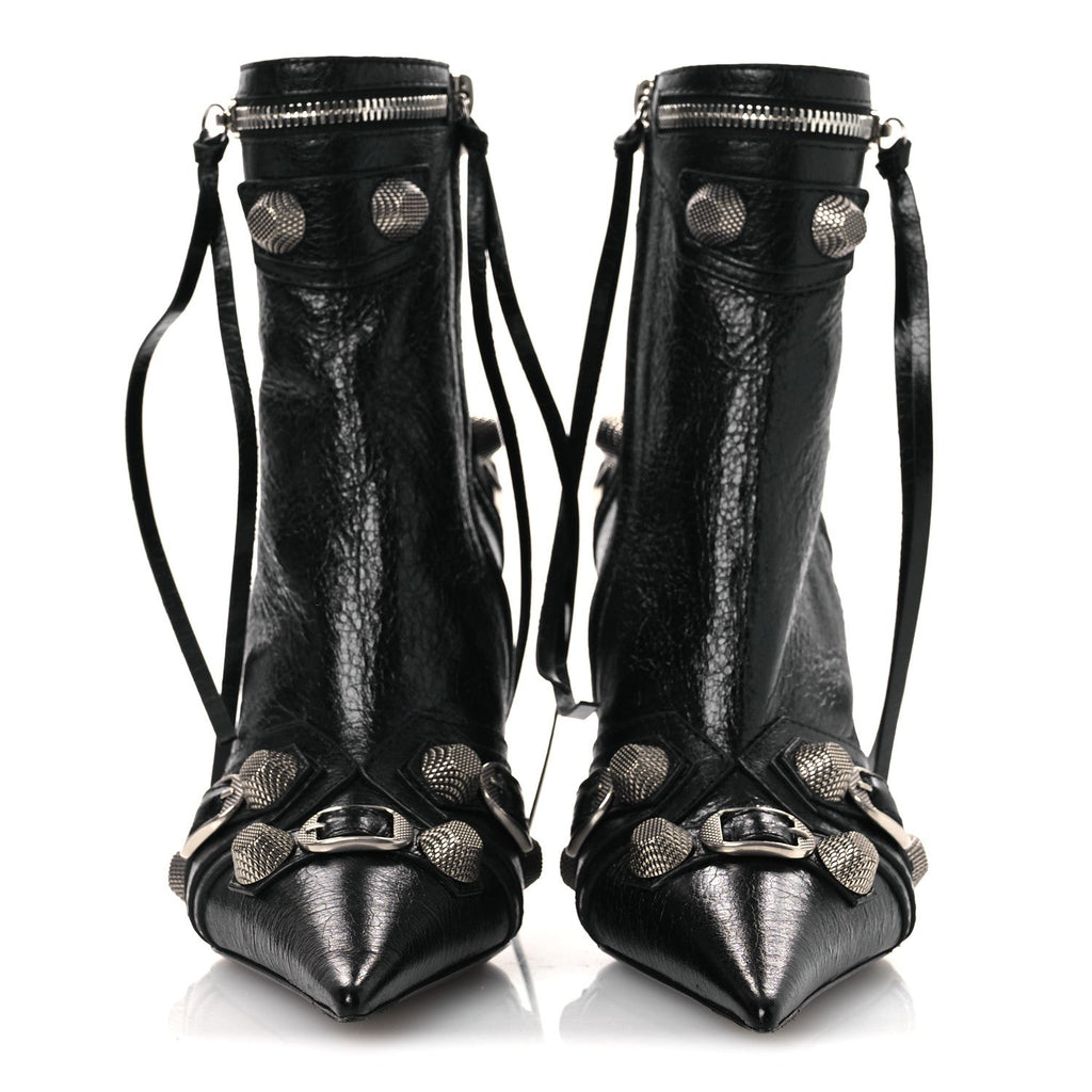 Balenciaga Agneau Arena Cagole 90mm Ankle Boots 36 Black
