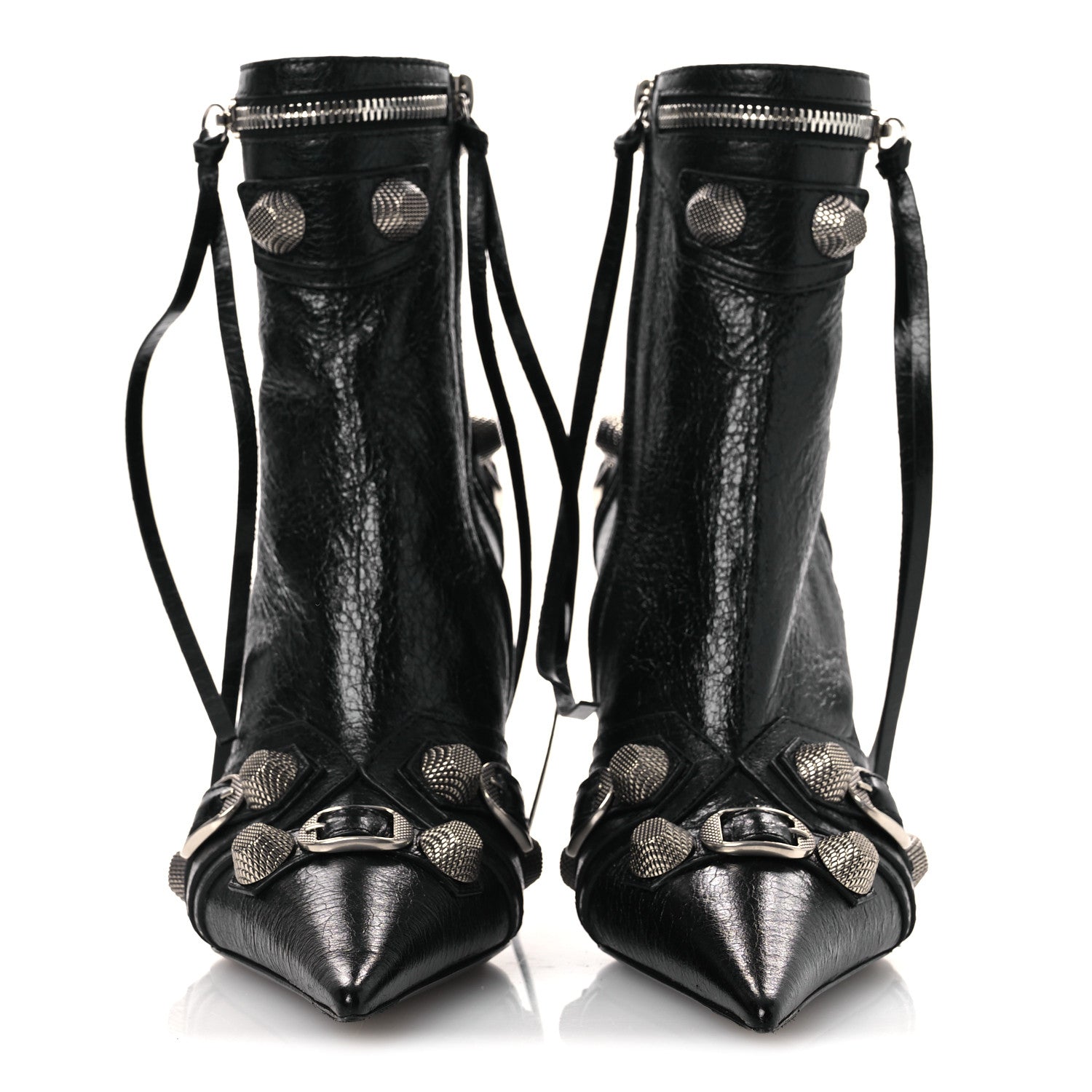 Balenciaga Agneau Arena Cagole 90mm Ankle Boots 36 Black
