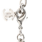 Chanel Metal CC Short Chain Necklace Silver