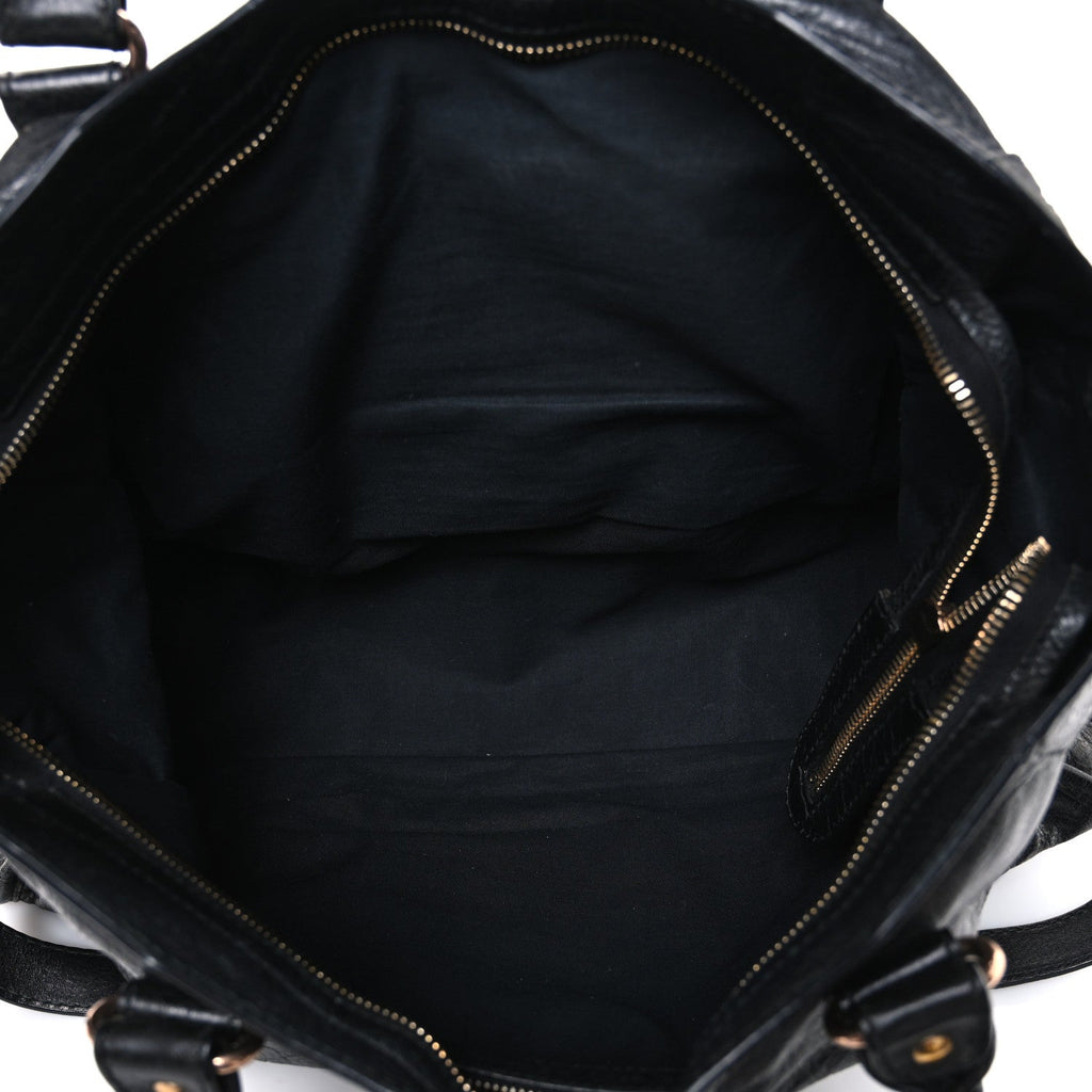 Balenciaga Agneau Giant 12 Rose Gold Hardware City Black