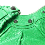 Balenciaga Agneau Arena Le Cagole Shoulder Bag XS Vivid Green