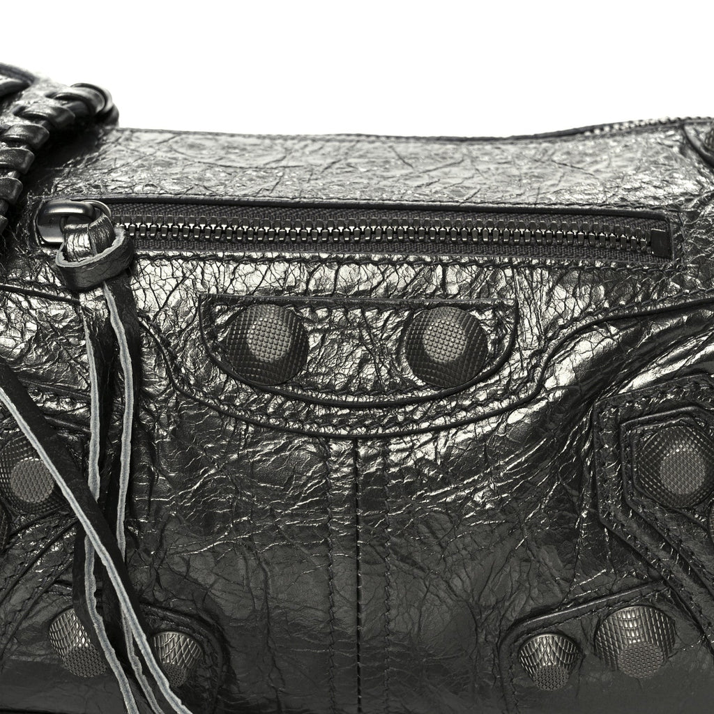 Balenciaga Agneau Arena Le Cagole Cylinder Bag Steel Grey