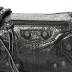 Balenciaga Agneau Arena Le Cagole Cylinder Bag Steel Grey