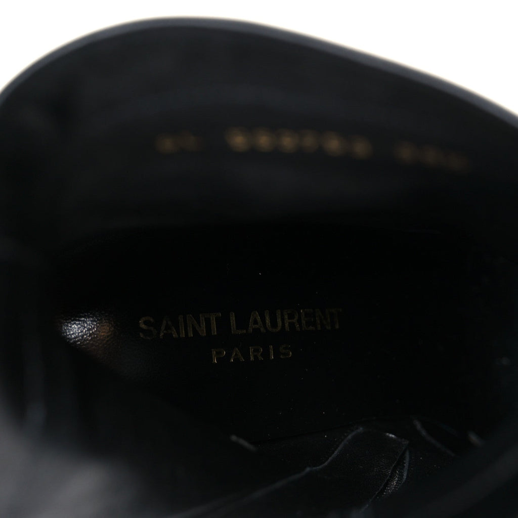 Saint Laurent Nappa Vendome Opyum 110 Ankle Boots 39.5 Black