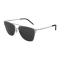 Saint Laurent Sunglasses Square Full Rim, Silver Frame and Grey Lens SL280003
