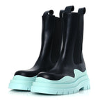 Bottega Veneta Calfskin Womens The Tire Chelsea Boots 39 Black Flannel