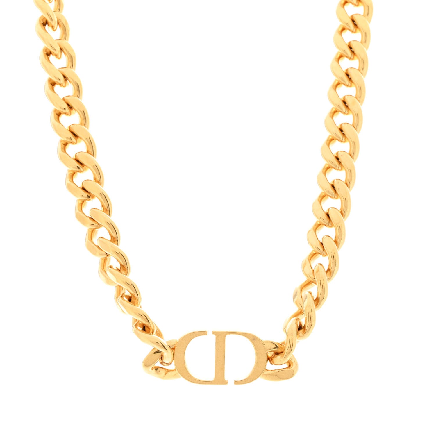 Christian Dior Metal 30 Montaigne Necklace Gold
