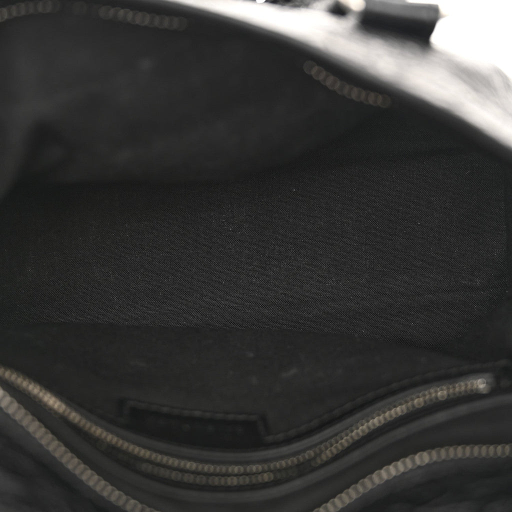 Balenciaga Agneau Arena Storico Silver Hardware Small Le City Black