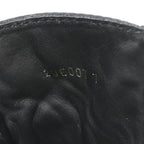 Prada Spazzolato Rois Nylon Metal Triangle Logo Monolith Pouch Pocket 55mm Boots 40 Black