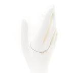 Saint Laurent Brass Monogram Charm Bracelet Silver