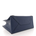 Balenciaga Grained Calfskin Gold Metallic Edge Hardware Papier Small A4 Tote Bleu