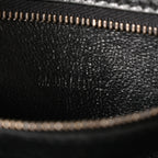 Balenciaga Matte Calfskin Snake Embossed Tonal B Small Hourglass Top Handle Bag Black