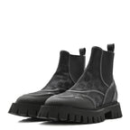 Gucci Canvas Calfskin GG Supreme Ankle Boots 39 Black