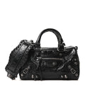Balenciaga Agneau Arena Mini Le Cagole Duffle Crossbody Bag Black