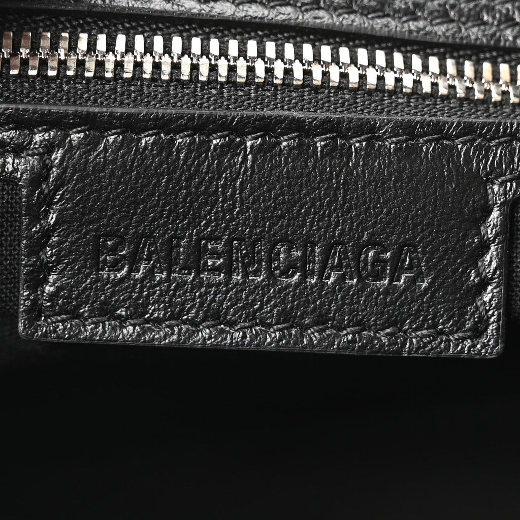 Balenciaga Agneau Arena Mini Le Cagole Duffle Crossbody Bag Black