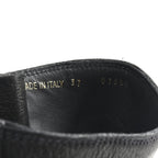 Prada Calfskin Double Buckle Combat Boots 37 Black