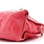 Balenciaga Agneau Giant 12 Rose Gold Hardware City Rouge Coquelicot