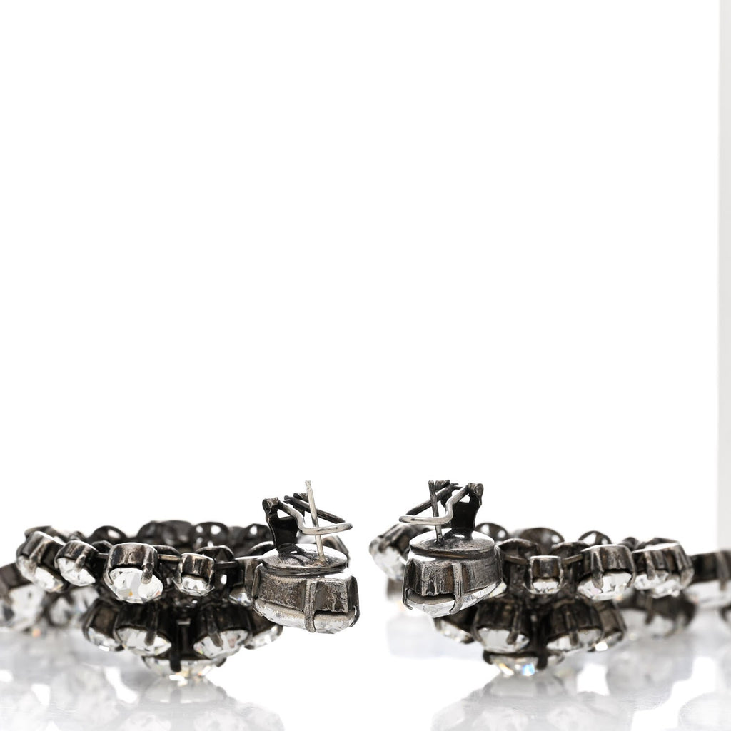 Gucci Metal Crystal Drop Earrings