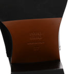 Miu Miu Calfskin Short Moto Boots 37 Black