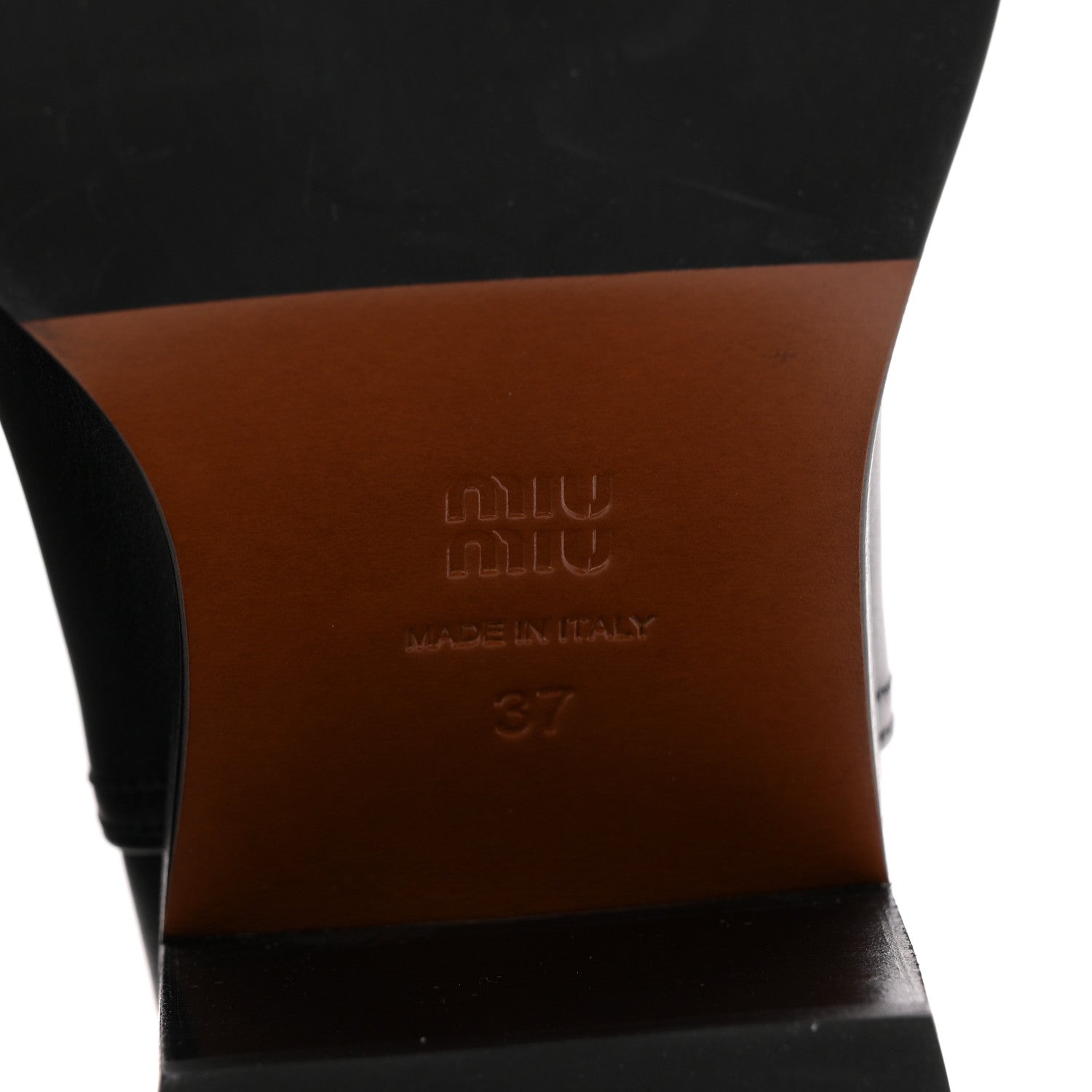 Miu Miu Calfskin Short Moto Boots 37 Black