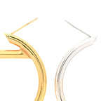 Fendi Metal FF Hoop Earrings Gold Silver