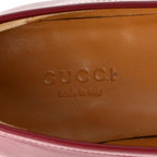Gucci Betis Glamour Calfskin Womens Jordaan Loafers 37 Rosso Ancora