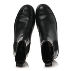 Chanel Calfskin Cap Toe CC Ankle Boots 38 Black
