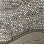 Balenciaga Microfiber Strass Embellished Womens Triple S Sneakers 39 Light Grey