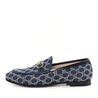 Gucci New Denim Crystal GG Monogram Womens 1953 Horsebit Jordaan Loafer 36 Blue