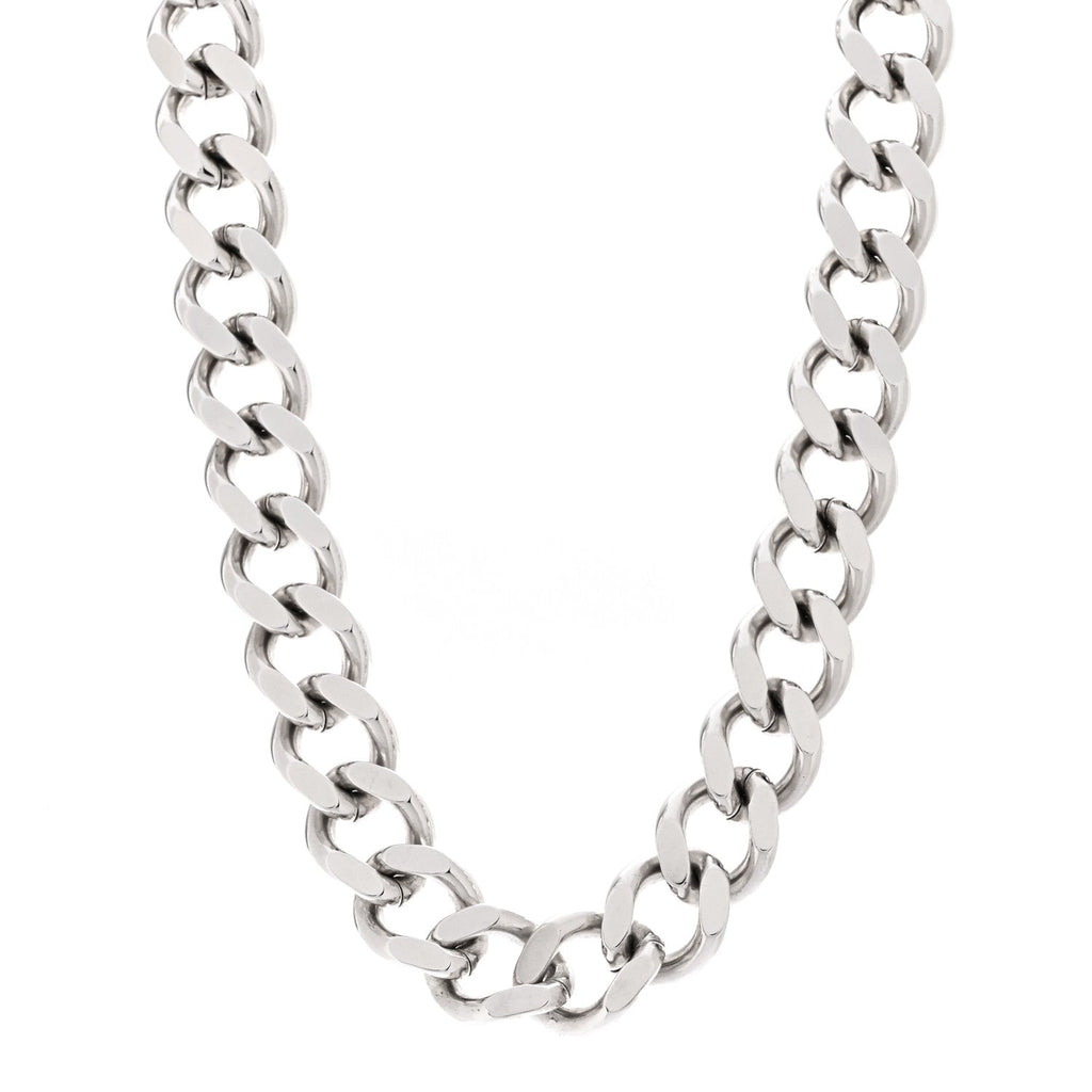 Christian Dior Metal CD Icon Chain Link Necklace Silver