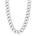 Christian Dior Metal CD Icon Chain Link Necklace Silver