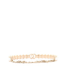 Chanel Strass Crystal Studded Pearl CC Choker Necklace Gold Pearly White
