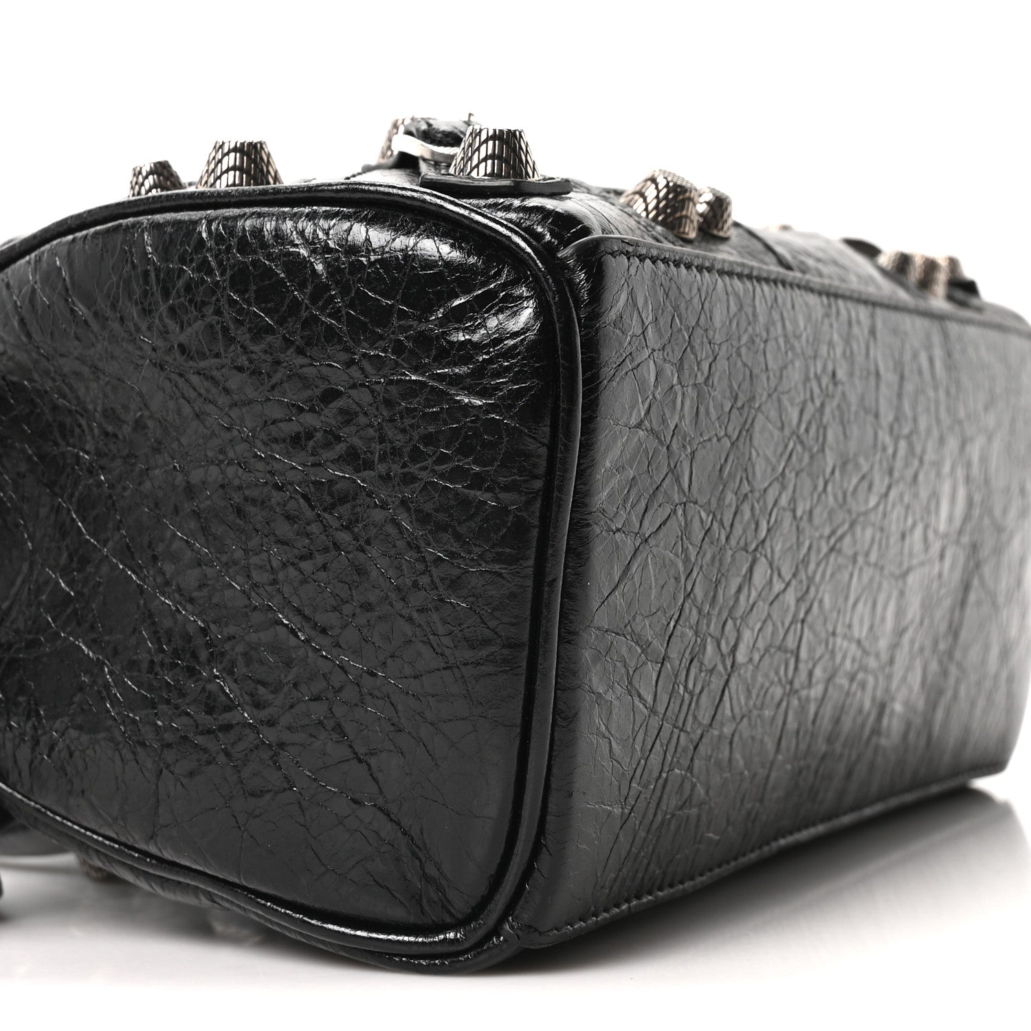 Balenciaga Agneau Arena Mini Le Cagole Duffle Crossbody Bag Black