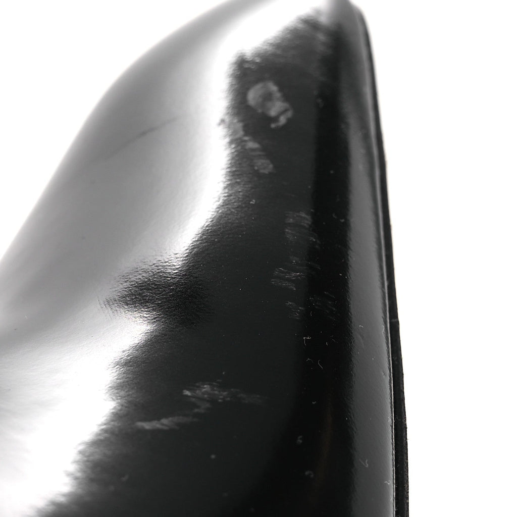 Saint Laurent Glazed Calfskin Auteuil 105mm Zip Boots 38 Black