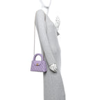 Chanel Shiny Aged Calfskin Quilted Nano Kelly Shopper Lilac