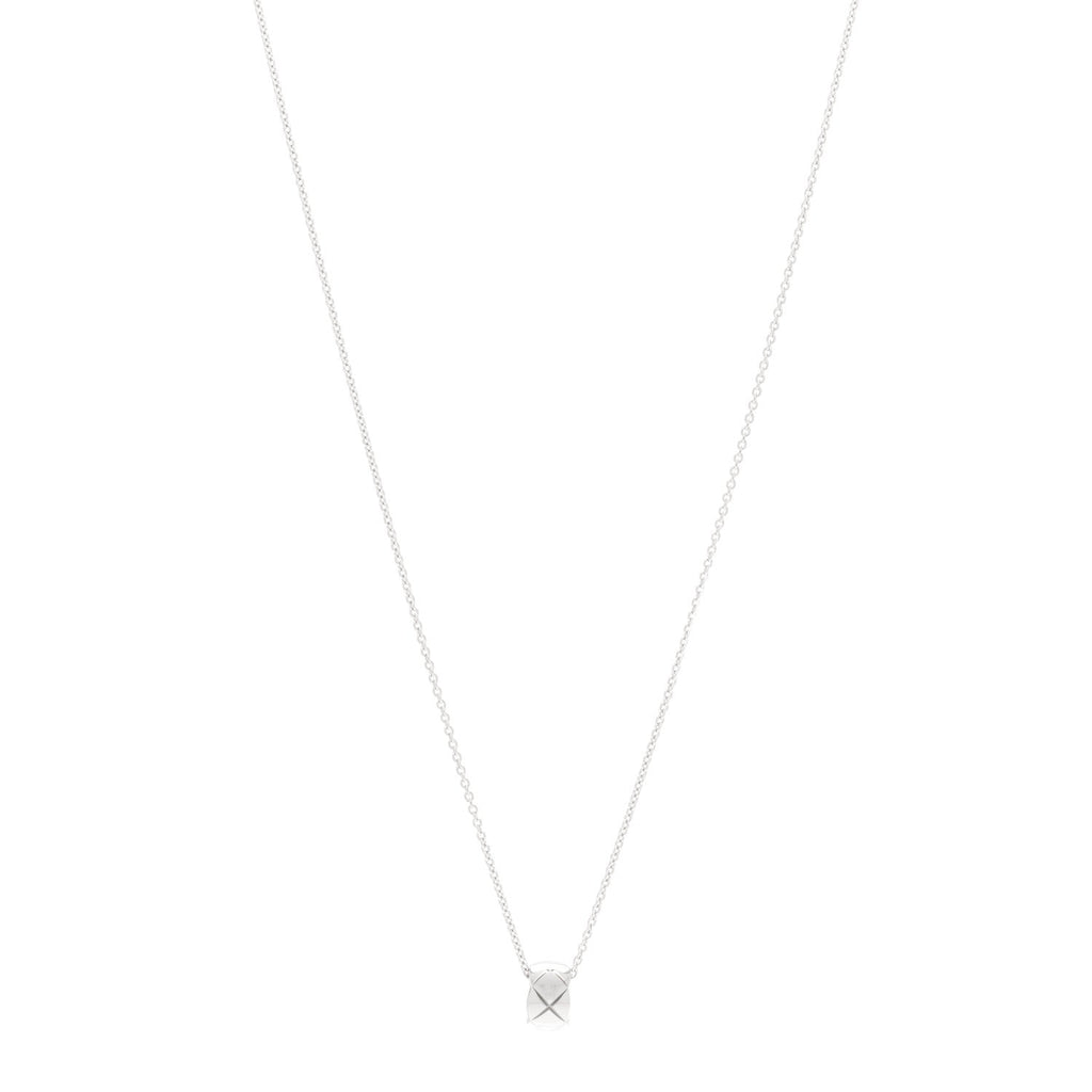 Chanel 18K White Gold Coco Crush Pendant Necklace