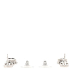 Chanel Crystal CC Tear Drop Earrings Silver
