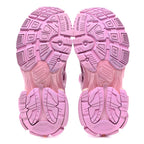 Balenciaga Mesh Rubber Distressed Womens Runner Sneakers 35 Pink