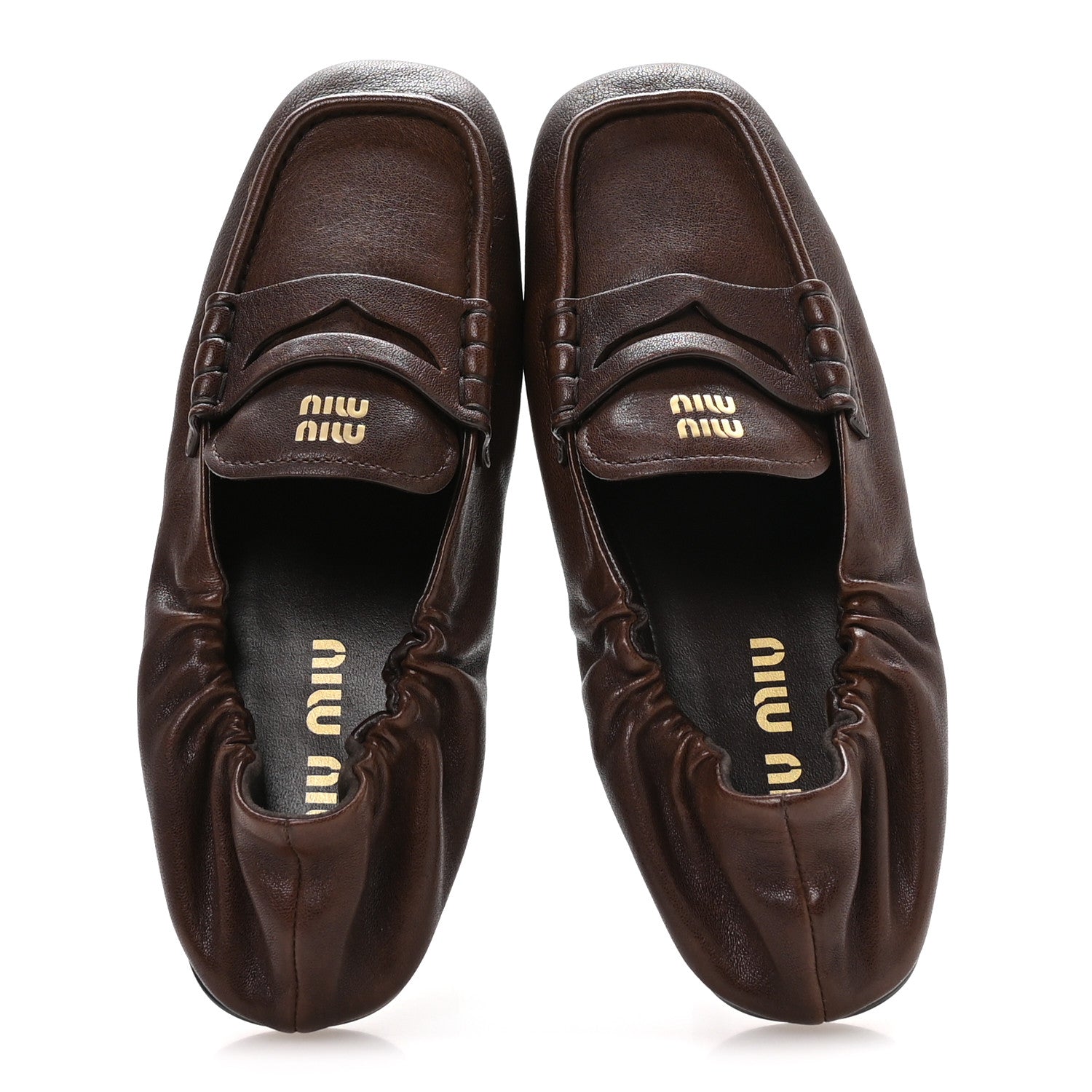 Miu Miu Ruches Nappa Loafer 35.5 Radica