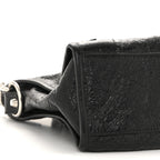Balenciaga Agneau Arena Storico Silver Hardware Small Le City Black