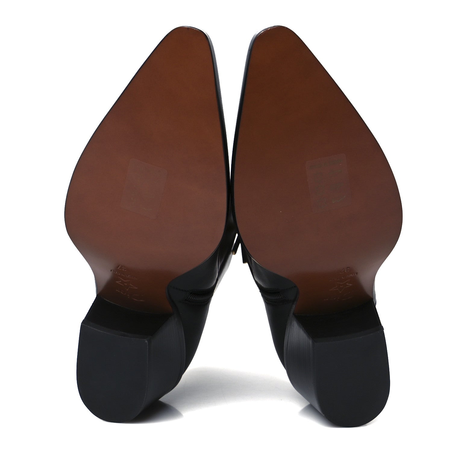 Christian Dior Shaded Calfskin Ombre L.A. Ankle Boots 37 Black Rouge