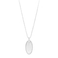 Gucci Sterling Silver Trademark Logo Oval Pendant Necklace