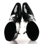 Saint Laurent Vitello Marilyn Auteuil 105 Ankle Zip Boots 37.5 Black