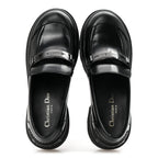 Christian Dior Brushed Calfskin Dior Code Lug Sole Platform 35mm Loafers 38.5 Black