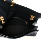 Balenciaga Crushed Calfskin Quilted Small Souvenirs Crush Chain Bag Black